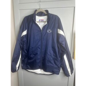 Russell Athletic VTG Penn State Lions Navy White Full Zip Jacket Men's Small‎